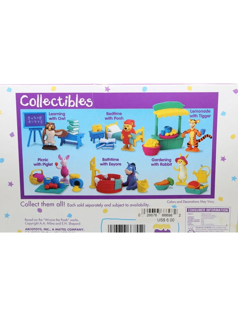 NIB VTG Winnie the Pooh Gardening with Rabbit Collectible Disney Mattel 66755